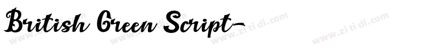 British Green Script字体转换 British Green Script字体转换